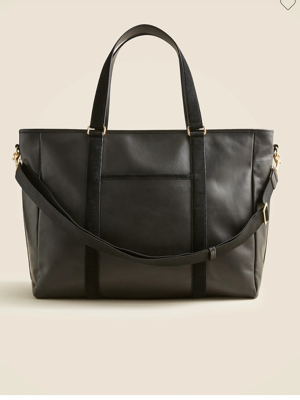 J. Crew Berkeley overnight tote in leather